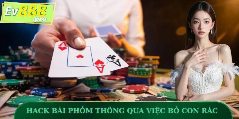 Bỏ con rác là một phương pháp hack bài Phỏm được đông đảo tin dùng