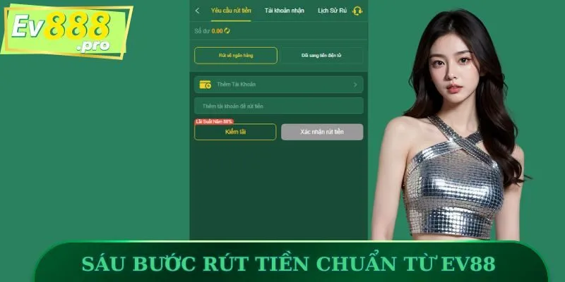 Sáu bước rút tiền chuẩn từ nhà cái EV88